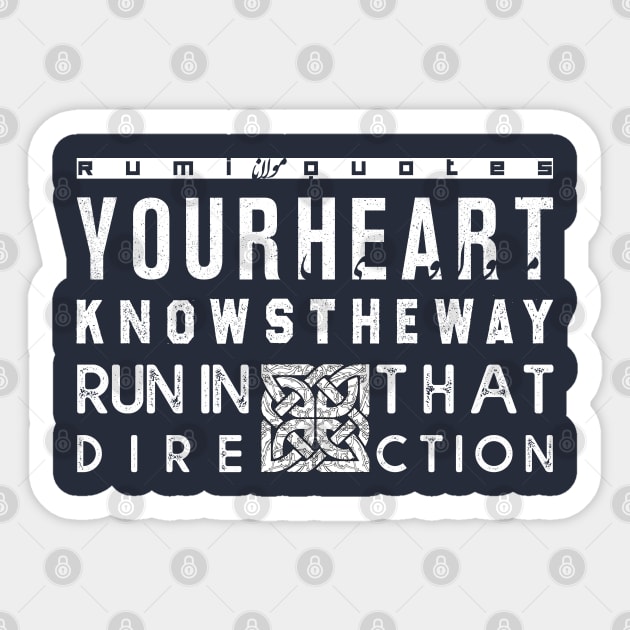 Rumi Quotes Sticker by Pictozoic